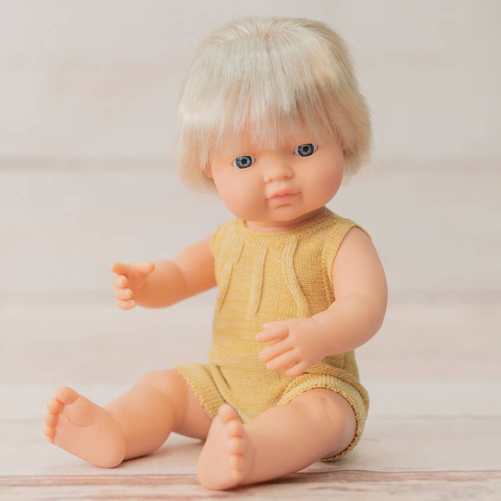 Caucasian Blonde Hearing Implant Girl 15" Doll