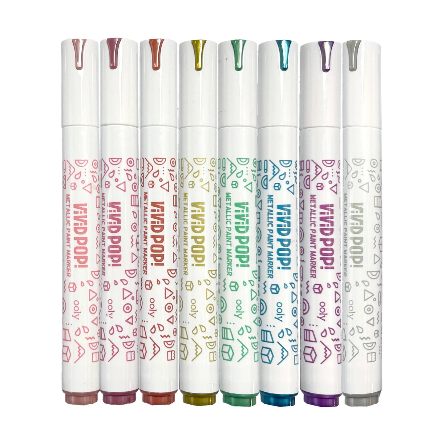 Vivid Pop!: Opaque Water-Based Paint Markers - Metallic (Set