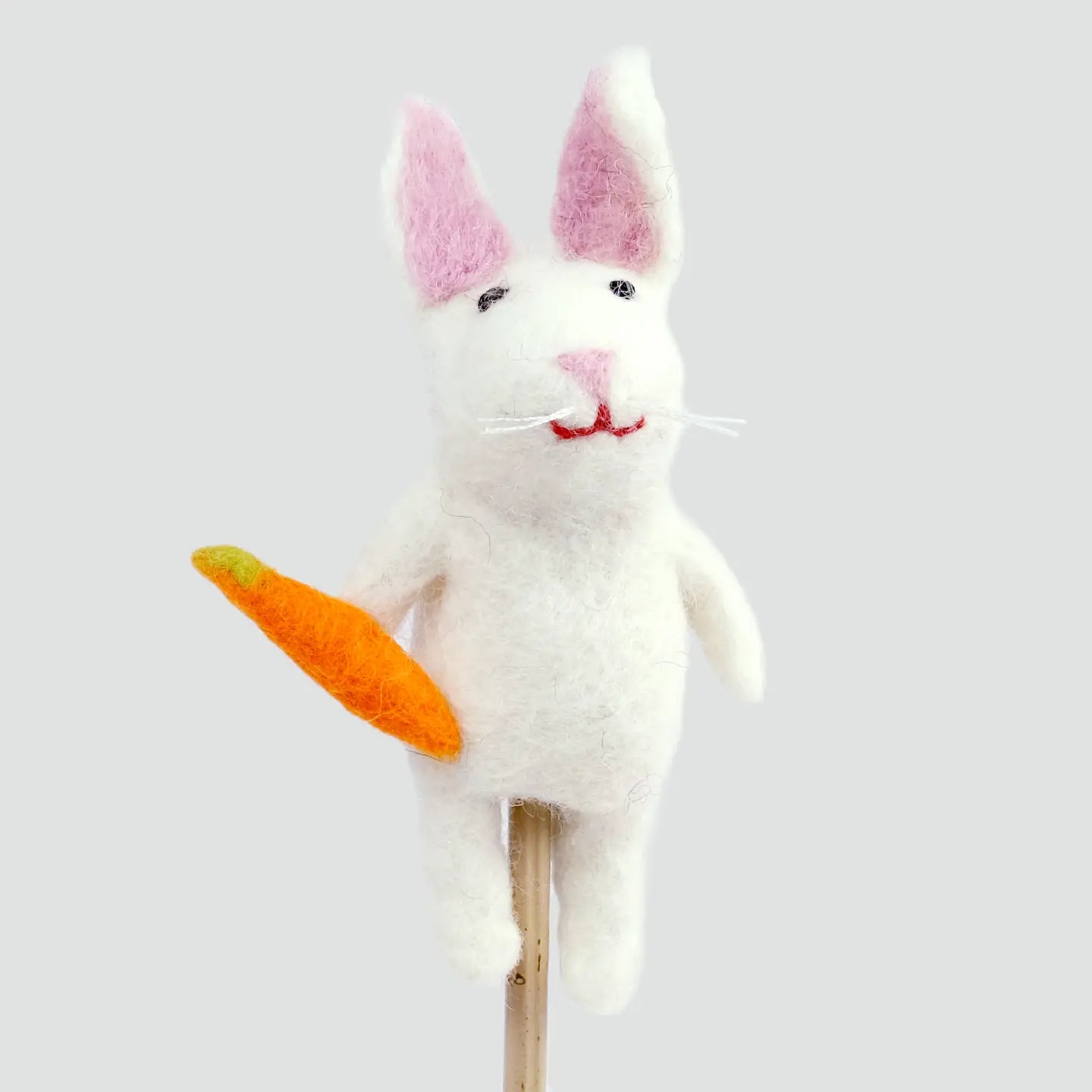 Felt Magic Meadow Finger Puppets - Rabbit with Carrot
