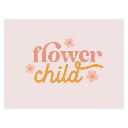 Flower Child Banner - Girls Room Wall Hanging for Kids