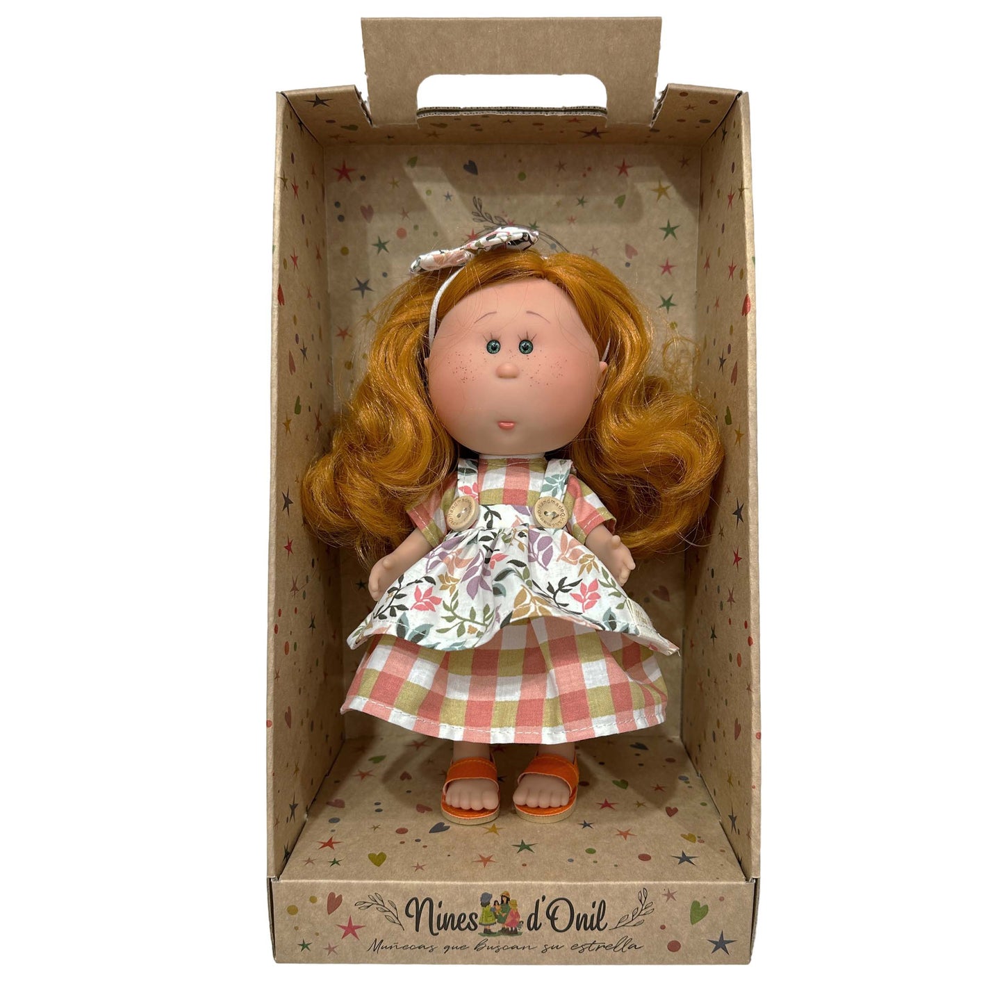 Little Mia Doll - Redhead Floral Check