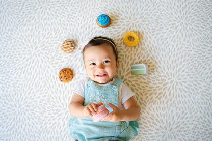 Donut Natural Rubber Teether, Rattle & Pretend Play
