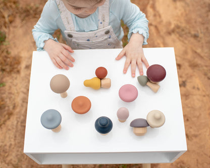 Mushroom Toy | Wood & Silicone + Imaginative + Montessori
