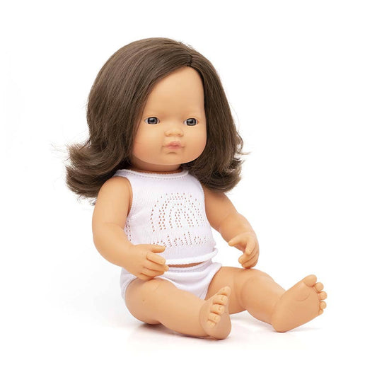 Caucasian Girl Brunette 15" Doll