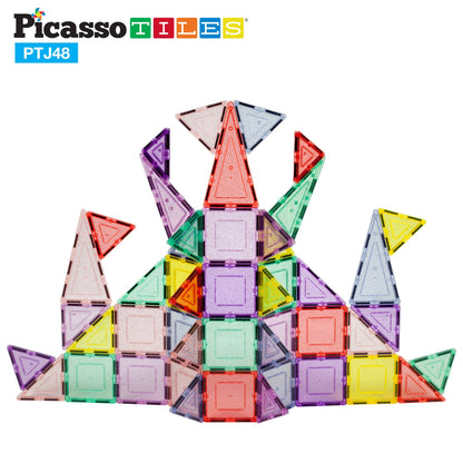 PicassoTiles Glitter Magnetic Tile Building Set