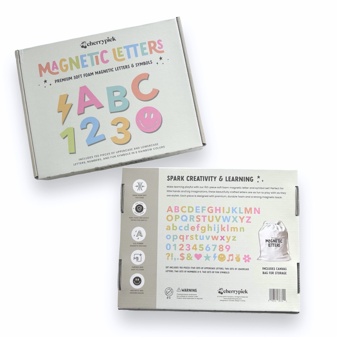 Soft Foam Magnetic Letters & Symbols 150pc Set - Colorful