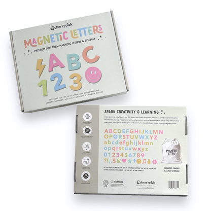 Soft Foam Magnetic Letters & Symbols 150pc Set - Colorful