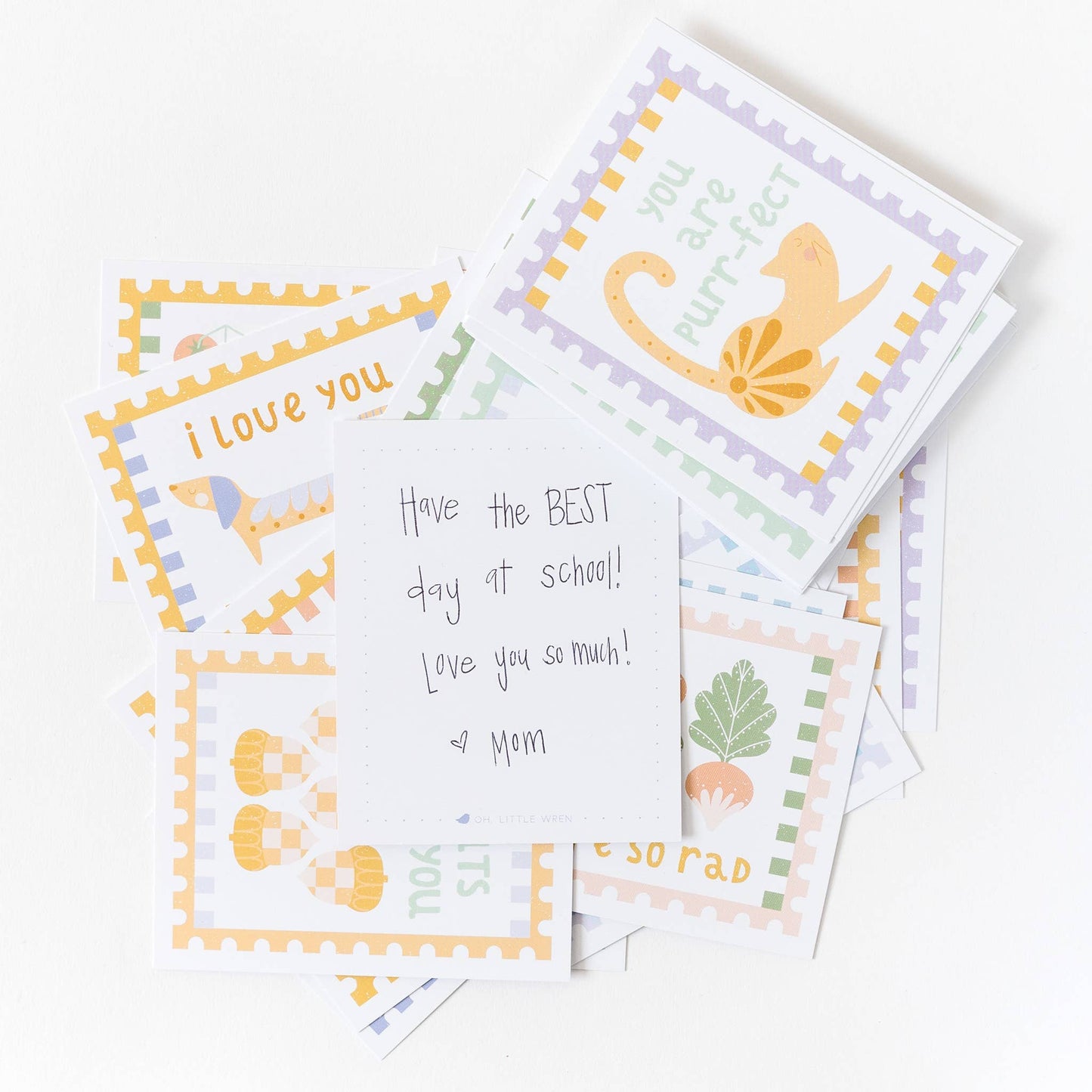 Punny Notes Cards, a Set of 20 Lunchbox or Just Because Note