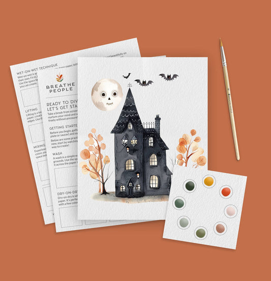 Limited Edition Watercolor Activity Kit – Haunted House