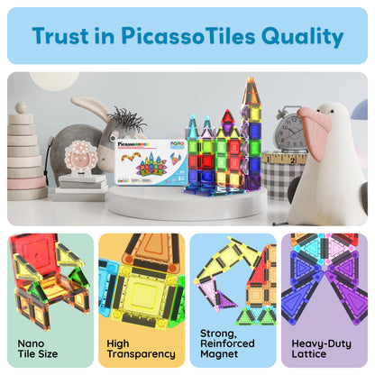 Nano Magnetic Building Tiles Construction Travel Set
