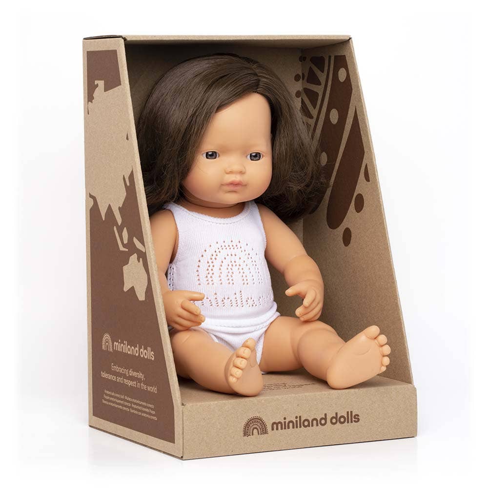 Caucasian Girl Brunette 15" Doll