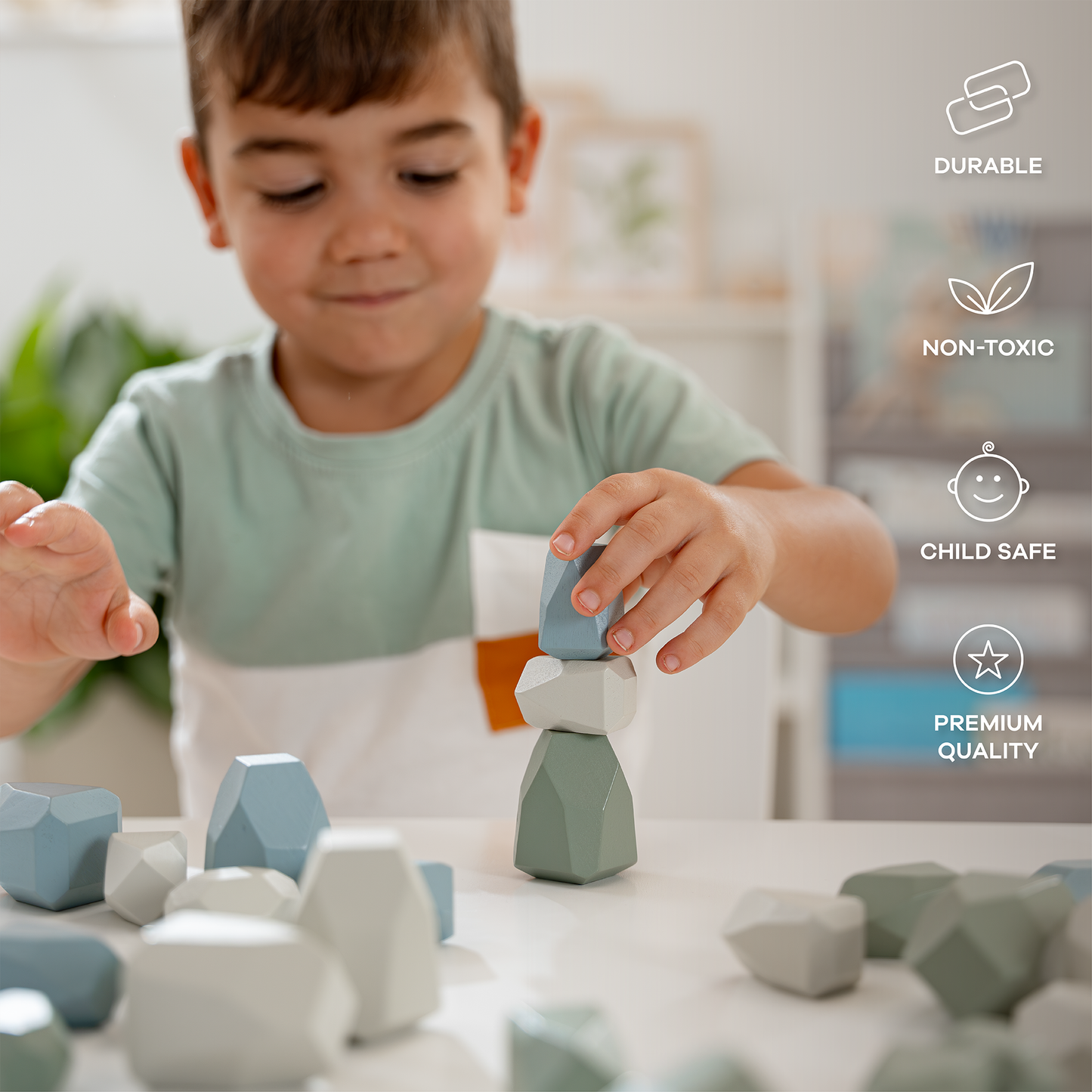 Stacking Blocks for Toddlers by Comfy Cubs