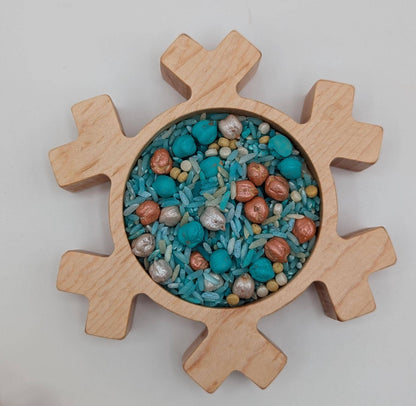 Mini Snowflake 1 Sensory Play Tray