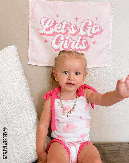 Let's Go Girls Banner | Kids Country Pink Wall Decor