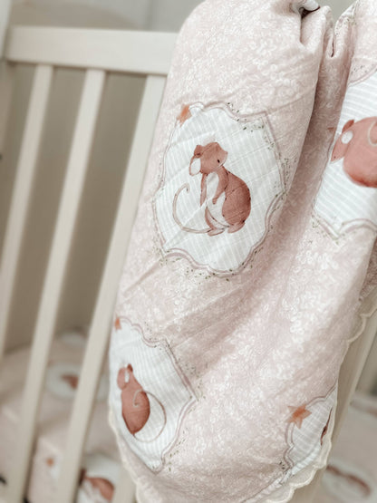 Sweet Squeak Fur Lined Cot Blanket
