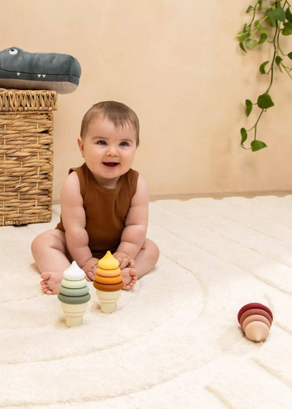 3 Sets of Silicone Stackable Ice Cream Cones