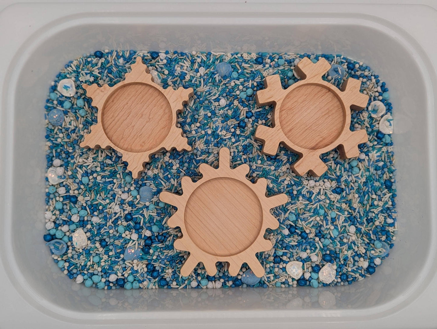 Mini Snowflake 1 Sensory Play Tray